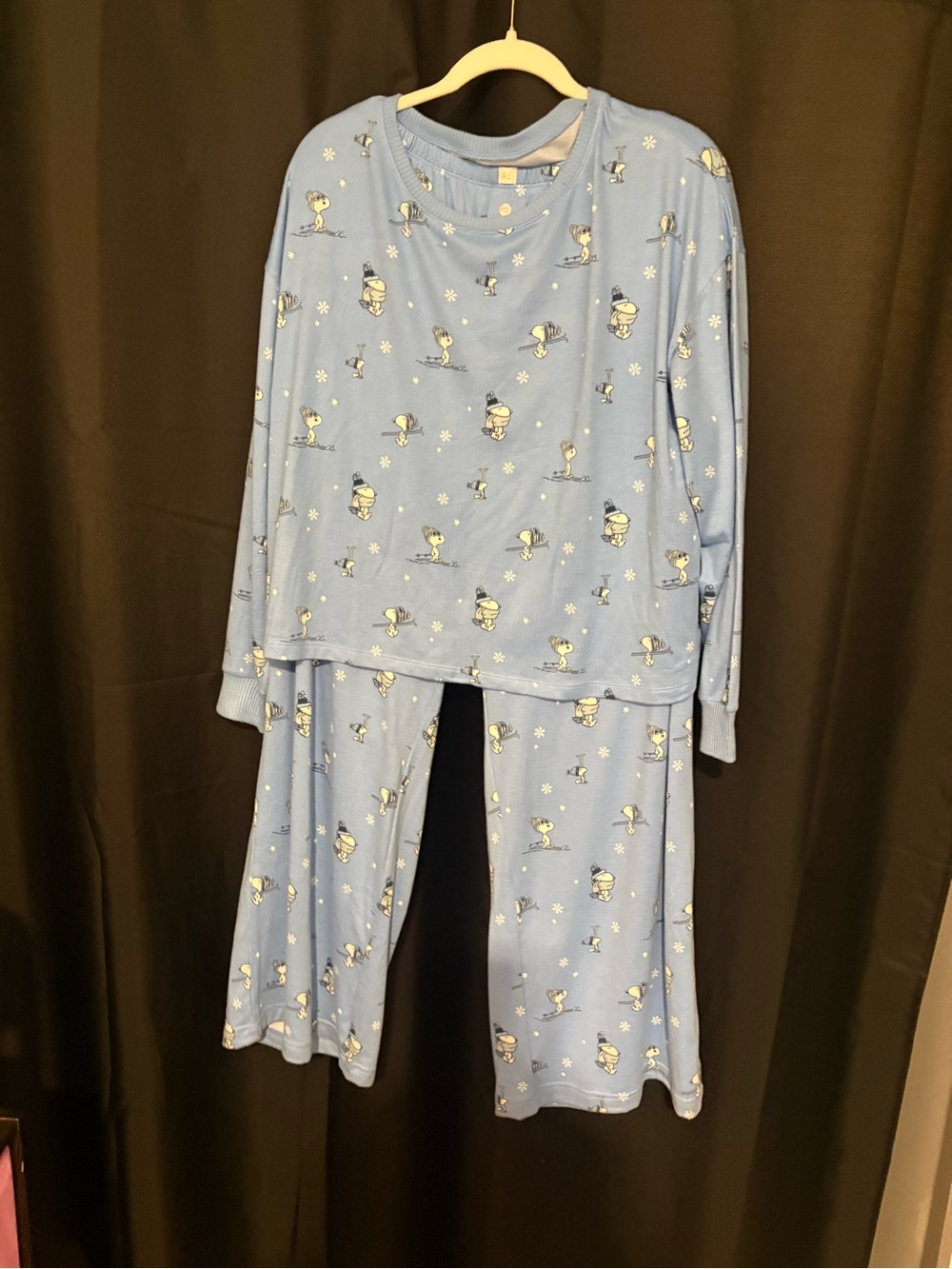 woman’s Blue Printed Pajama Set
